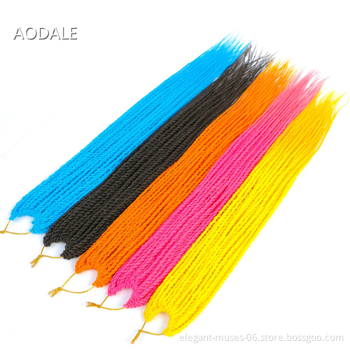 Crochet Braids Hair Synthetic 2s Box Braiding X pression Braiding Hair 24inch Ombre Root Brown Bug Black Crochet Hair